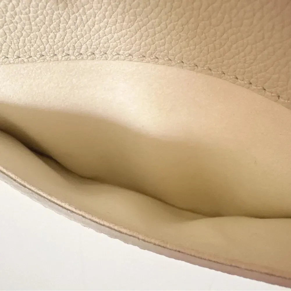 Louis Vuitton Monogram Empreinte Saint Germain PM Chain Flap Bag Dune Cream